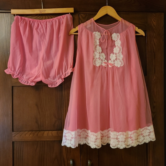 Vintage 1960s Babydoll Nightgown with Bloomers